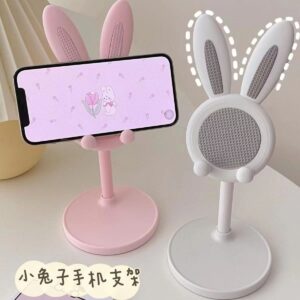 Cute bunny head phone stand