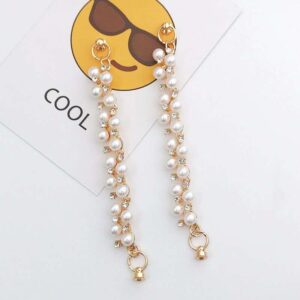 Long chain drop earrings