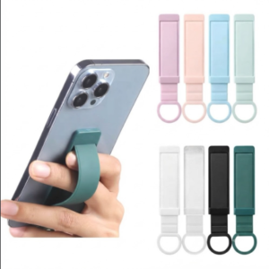 Finger strap phone holder